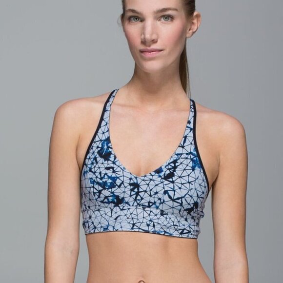 Lululemon Retreat Bra (Reversible) - 2 Naval Blue / Star Crushed Silver Fox Deep - Picture 1 of 9